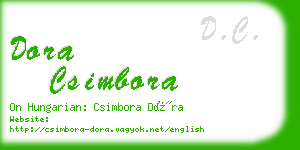 dora csimbora business card